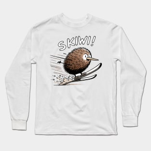 Brown Skiwi Kiwi Bird Long Sleeve T-Shirt